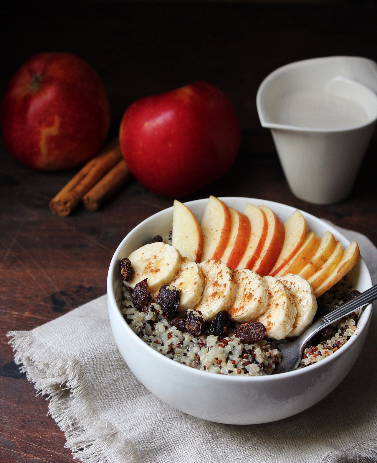 Breakfast Quinoa Apple Bowl Juice Vibes