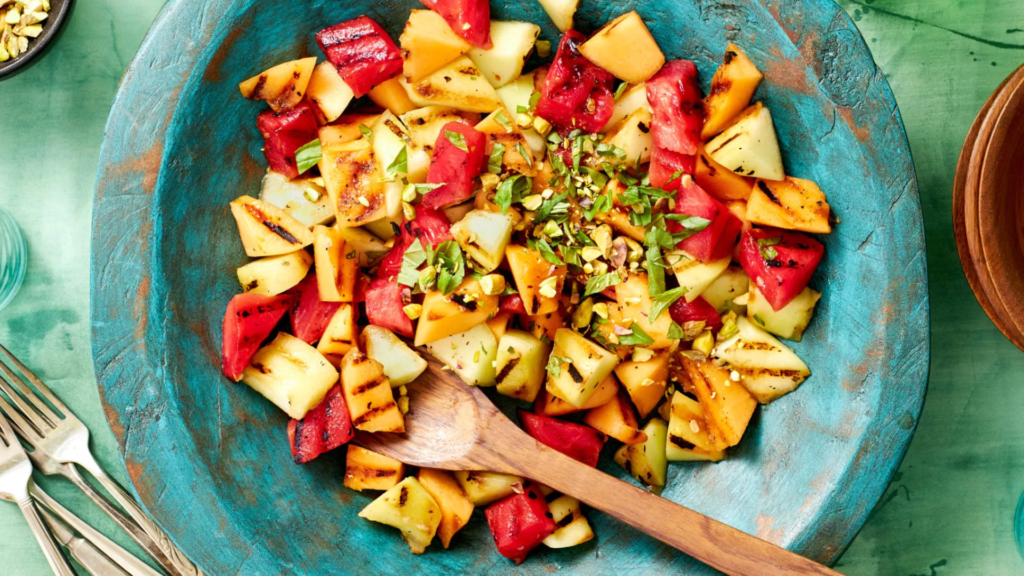 Grilled Watermelon and Honeydew Salad