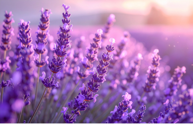 lavender field at sunrise
